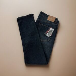 MBX Denim Men's Slim Straight Stretch Jeans Dark Wash Blue measure 38x31 NWT $58